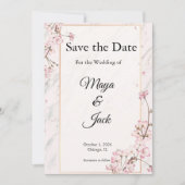 Elegante Save the Dates Einladung (Vorderseite)