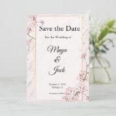 Elegante Save the Dates Einladung (Stehend Vorderseite)