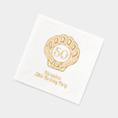 Elegante Scallop Muschel Seashell Birthday Party Servietten Mit Folie (Links)