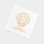 Elegante Scallop Muschel Seashell Birthday Party # Servietten Mit Folie (Links)