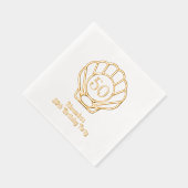 Elegante Scallop Muschel Seashell Birthday Party # Servietten Mit Folie (Rechts)