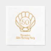 Elegante Scallop Muschel Seashell Birthday Party # Servietten Mit Folie (Vorderseite)
