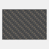 Elegante Scandi Christmas Gold & Black Wrapping Pa Geschenkpapier Set (Vorderseite 2)
