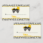 Elegante Schädel Halloween-Platzkarte Platzkarte (Vorne/Hinten)