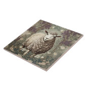 Elegante Schafe Lavendel Blumen Hintergrund Fliese (Seite)