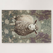 Elegante Schafe Lavendel Blumen Hintergrund Puzzle (Horizontal)