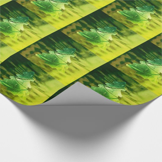 Elegante Schattierungen des grünen Weihnachtsbaumm Geschenkpapier (Ecke)