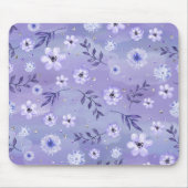 Elegante Schattierungen Lila Blumenmousepads Mousepad (Vorne)