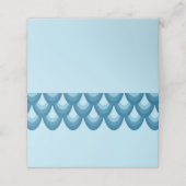 Elegante Schattierungen von Blue Geometric Platzkarte (Außenseite Aufgefaltet)