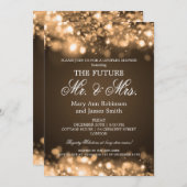 Elegante Schein-Lichter Herr-Frau Couples Shower Einladung (Vorne/Hinten)