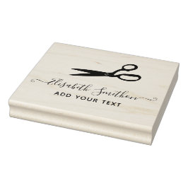 Elegante Schere Friseur Personal Stationery Gummistempel