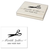 Elegante Schere Friseur Personal Stationery Gummistempel (Stempel)