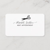Elegante Schere Haar Stylist Nächste Verabredung Visitenkarte (Vorderseite)