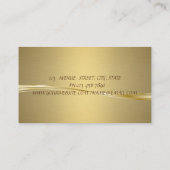 Elegante Scheren,Blume Feather Imitate Gold Visitenkarte (Rückseite)