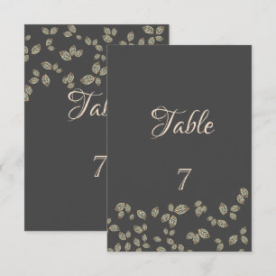 Elegante Schick Gold Blätter Tisch Karte