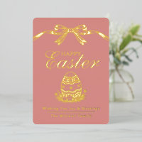 Elegante Schick-Goldfolie-Frohe-Ostern-Segen-Karte
