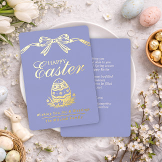 Elegante Schick Goldfolie Frohe Ostern Segenskarte Folien Feiertagskarte