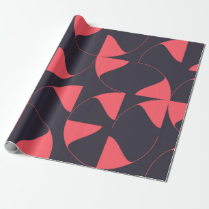 Elegante, schicke, abstrakte kreisförmige geometri geschenkpapier