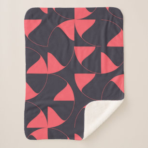 Elegante, schicke, abstrakte kreisförmige geometri sherpadecke