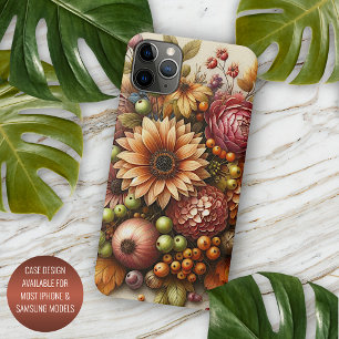 Elegante, schicke, antike, herbstliche Blumenfeinm Case-Mate iPhone Hülle