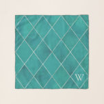Elegante schicke Aquamarine Raute Mit Monogramm dr Schal<br><div class="desc">Ein wunderschönes,  elegantes,  Aquamarines Raute Muster Scarf. Es kann mit der Initial des Namens mit Monogramm werden. Es ist ein perfektes Geschenk für Ihre Mama,  Ehefrau,  Tochter,  Freundin oder Verlobte.</div>
