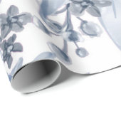 Elegante, schicke Aquarellblüte Geschenkpapier (Rolleneckpunkt)