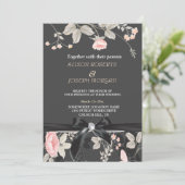 Elegante schicke Aquarellkarte Einladung (Stehend Vorderseite)