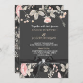 Elegante schicke Aquarellkarte Einladung (Vorne/Hinten)