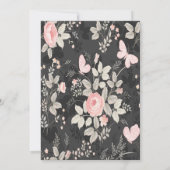 Elegante schicke Aquarellkarte FloralGeburtstag Einladung (Rückseite)