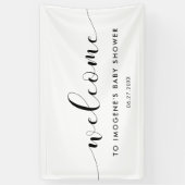 Elegante schicke Babydusche Willkommen Banner (Vertikal)