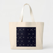 Elegante schicke Blue Black Jumbo Tote Bag Stoffbeutel (Vorne)