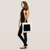 Elegante schicke Blue Black Tote Bag Tragetasche (Vorderseite (Model))