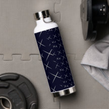 Elegante schicke Blue Black Water Flasche