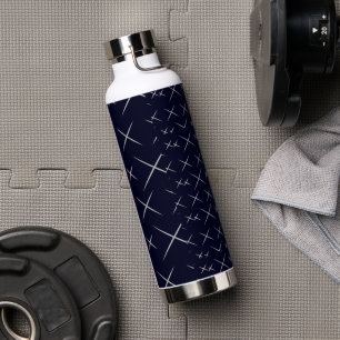 Elegante schicke Blue Black Water Flasche
