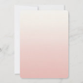 Elegante, schicke Blume, Herz Einladung (Rückseite)