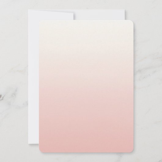 Elegante, schicke Blume, Herz Einladung (Rückseite)