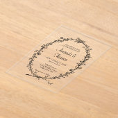 Elegante, schicke, blumengeschmückte Hochzeit Acryleinladungen (Ablage )