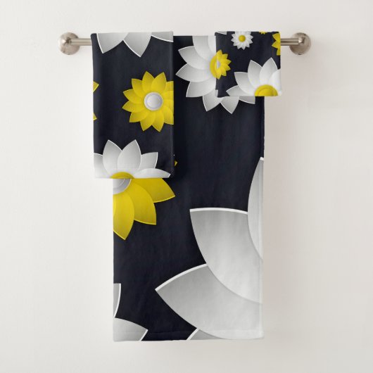 Elegante, schicke Blütenkirche Sonnenblume Blossom Badhandtuch Set (Insitu)