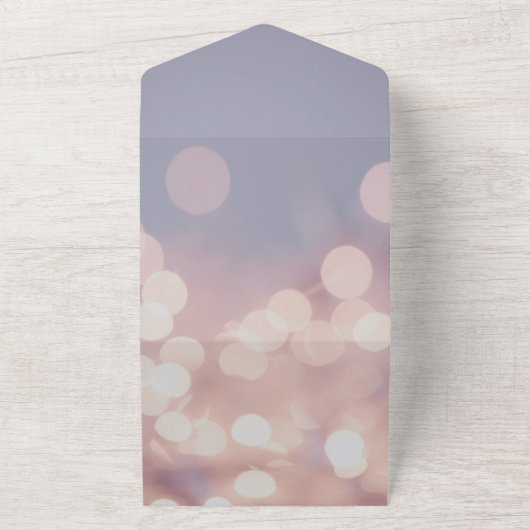 Elegante schicke Bokeh-Lichter für eine Hochzeit All In One Einladung (Außenbereich)