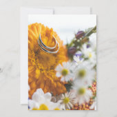 Elegante schicke botanische Sonnenblumenhochzeit Einladung (Rückseite)