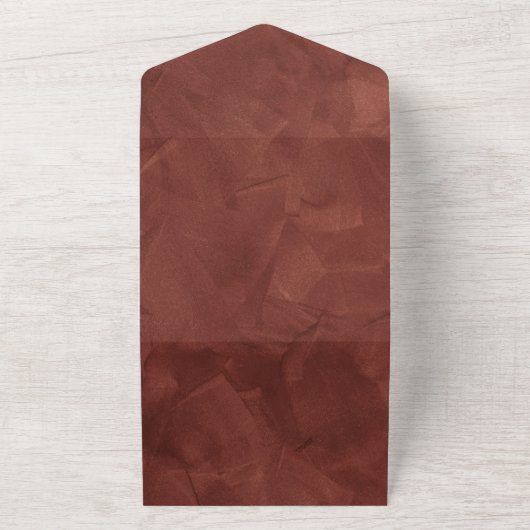 Elegante, schicke, braune staubige rustikale Atmos All In One Einladung (Außenbereich)