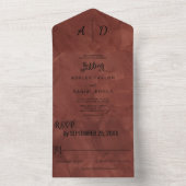 Elegante, schicke, braune staubige rustikale Atmos All In One Einladung (Innen Boden)