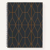 Elegante, schicke, einfache, luxuriöse Linienmuste Notizblock (Vorderseite)