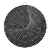 Elegante, schicke, einfache, moderne Grafikmusterk Dartscheibe (vorne)