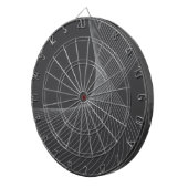 Elegante, schicke, einfache, moderne Grafikmusterk Dartscheibe (Vorderseite rechts)