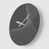 Elegante, schicke, einfache, moderne Grafikmusterk Große Wanduhr (Winkel)