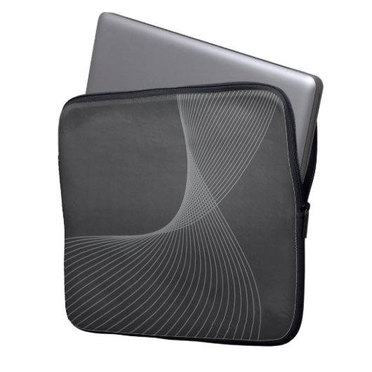 Elegante, schicke, einfache, moderne Grafikmusterk Laptopschutzhülle (Vorderseite Links)