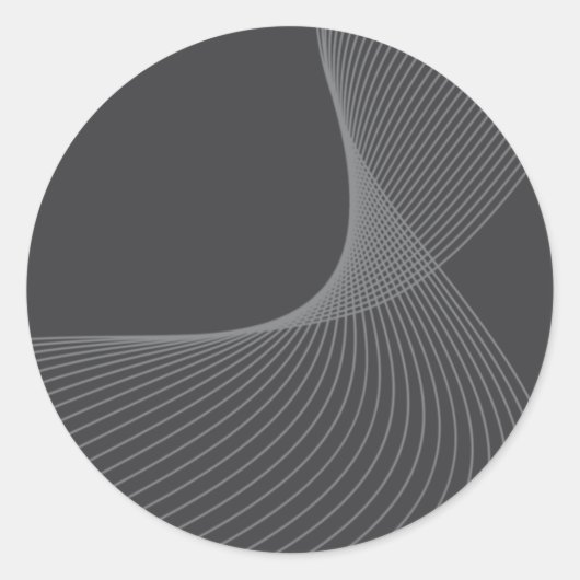 Elegante, schicke, einfache, moderne Grafikmusterk Runder Aufkleber (Vorderseite)