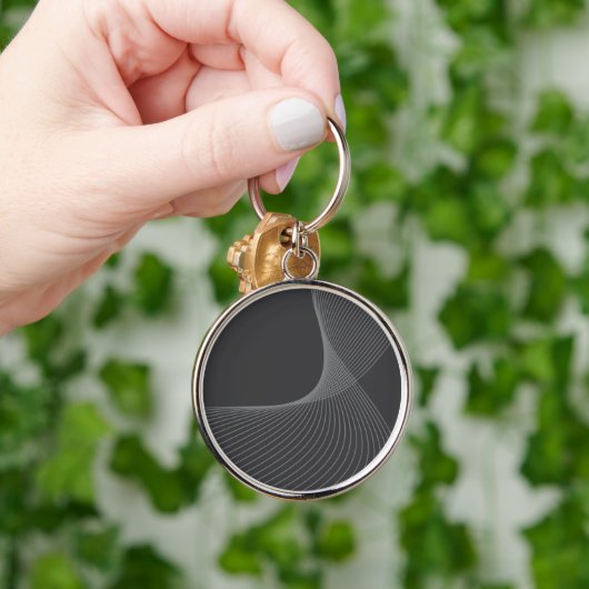 Elegante, schicke, einfache, moderne Grafikmusterk Schlüsselanhänger (Hand)