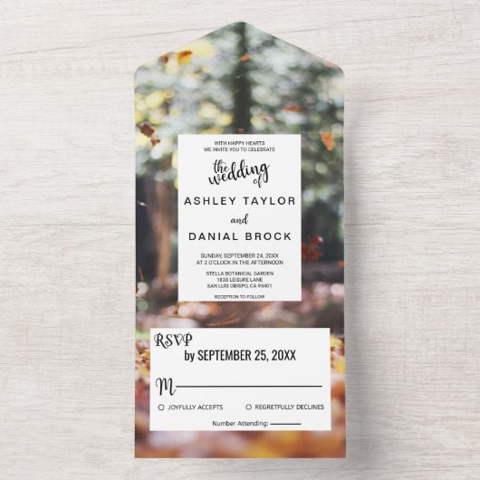 Elegante, schicke Frühlingssonne All In One Einladung (Innen Boden)